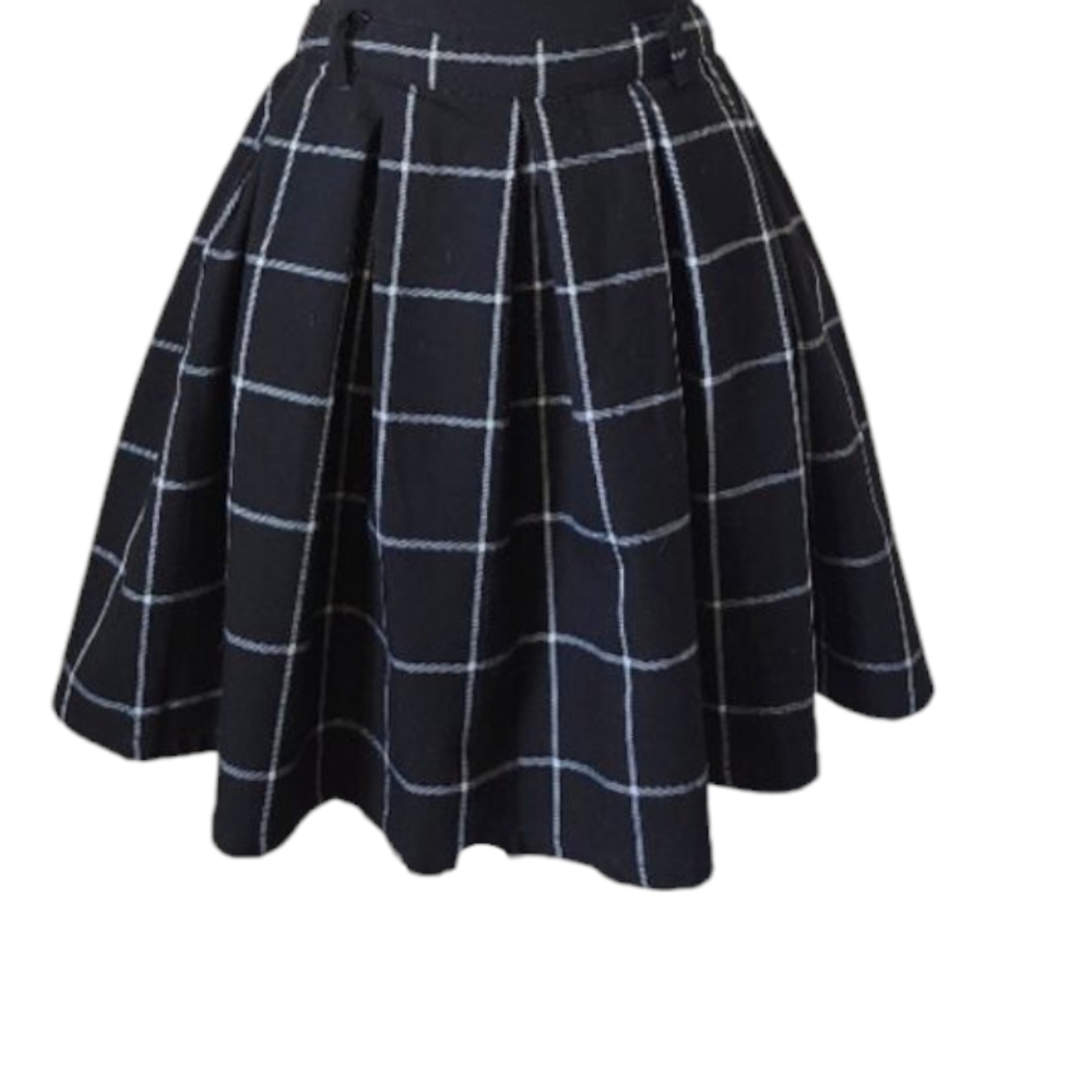 🖤HP! Hot Topic |  Pleated Black White Mini Skirt Large
